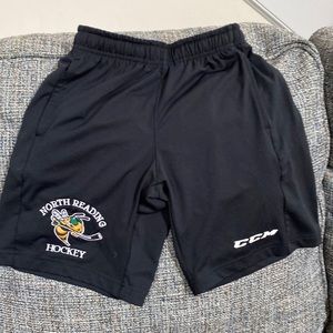 CCM Black Hockey Shorts, Size Youth M